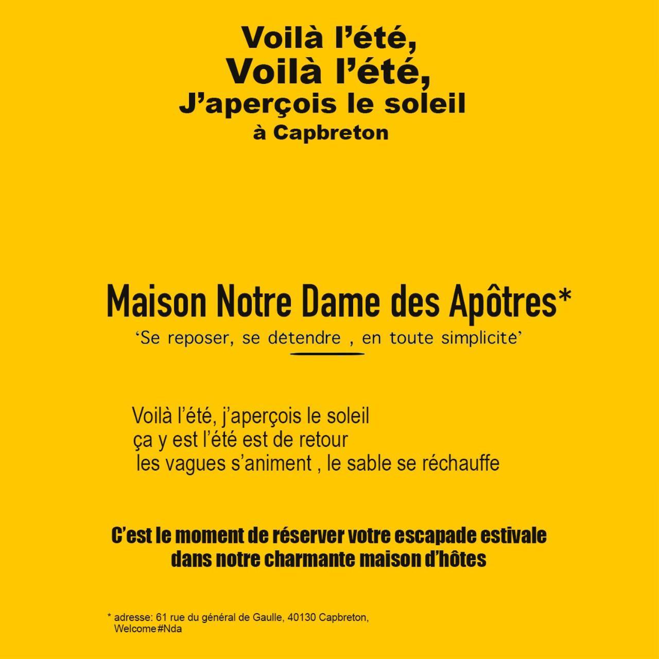 Maison Notre Dame Des Apotres Capbreton Exterior foto